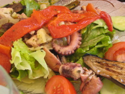Salade au poulpe